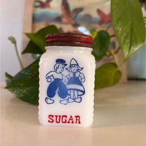 Vintage Milk Glass Dutch Sugar Shaker